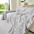 Soft Breathable Sofa Cover Blanket,Botanical Embossed Furniture Protector Throw Cover
