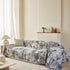 Soft Chenille Sofa Cover, Textured Abstract Couch Protector Cover with Vintage Pattern