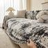 Soft Chenille Sofa Cover, Textured Abstract Couch Protector Cover with Vintage Pattern