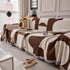 Modern Abstract Chenille Sofa Cover, Large Soft Throw Blanket with Tassels for Couch