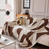 Modern Abstract Chenille Sofa Cover, Large Soft Throw Blanket with Tassels for Couch