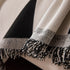 Modern Abstract Chenille Sofa Cover, Large Soft Throw Blanket with Tassels for Couch