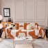 Modern Abstract Chenille Sofa Cover, Large Soft Throw Blanket with Tassels for Couch