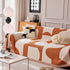 Modern Abstract Chenille Sofa Cover, Large Soft Throw Blanket with Tassels for Couch