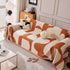 Modern Abstract Chenille Sofa Cover, Large Soft Throw Blanket with Tassels for Couch