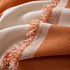Modern Abstract Chenille Sofa Cover, Large Soft Throw Blanket with Tassels for Couch