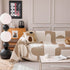 Modern Abstract Chenille Sofa Cover, Large Soft Throw Blanket with Tassels for Couch