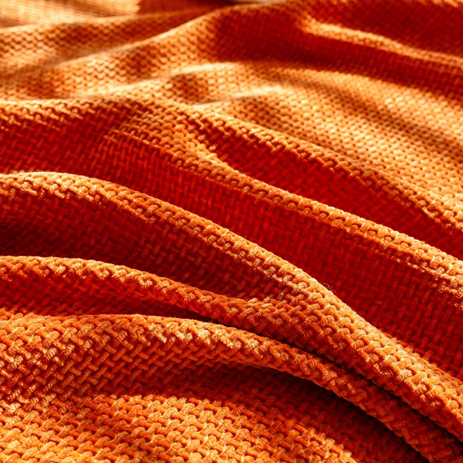 Chenille Thickened Solid Couch Blanket Throws, Reversible Couch Covers for Sectional Couches