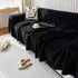 Chenille Thickened Solid Couch Blanket Throws, Reversible Couch Covers for Sectional Couches