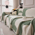 Modern Abstract Chenille Sofa Cover, Large Soft Throw Blanket with Tassels for Couch