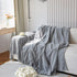 Chenille Thickened Solid Couch Blanket Throws, Reversible Couch Covers for Sectional Couches