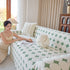 Geometric Jacquard Plush Warm Sofa Couch Cover Coral Fleece Throw Blanket for Couch