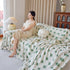 Geometric Jacquard Plush Warm Sofa Couch Cover Coral Fleece Throw Blanket for Couch