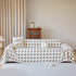 Geometric Jacquard Plush Warm Sofa Couch Cover Coral Fleece Throw Blanket for Couch