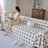 Geometric Jacquard Plush Warm Sofa Couch Cover Coral Fleece Throw Blanket for Couch