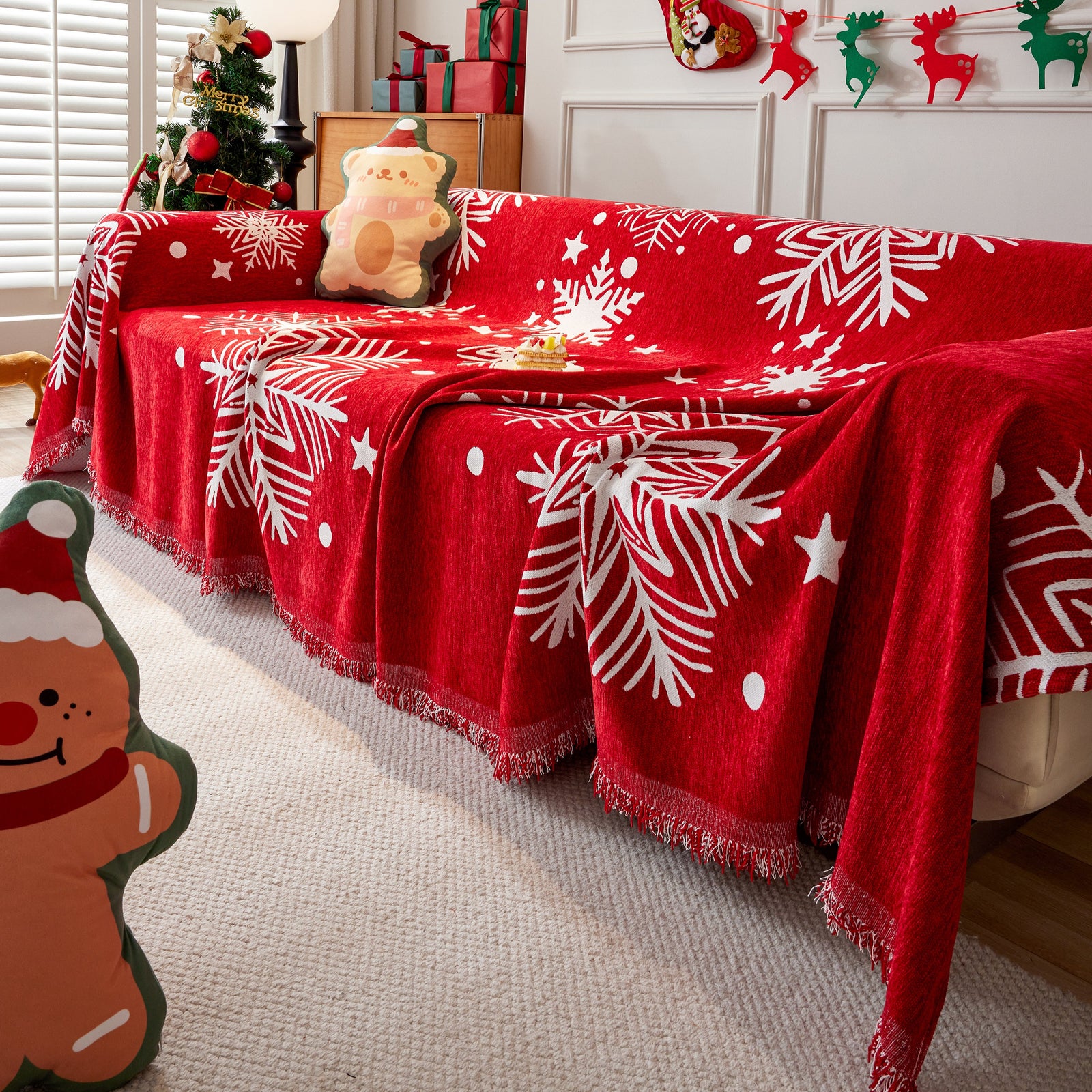 Cozy Chenille Couch Cover Blanket, Non Slip Sofa Cover, Furniture Covers for Pets