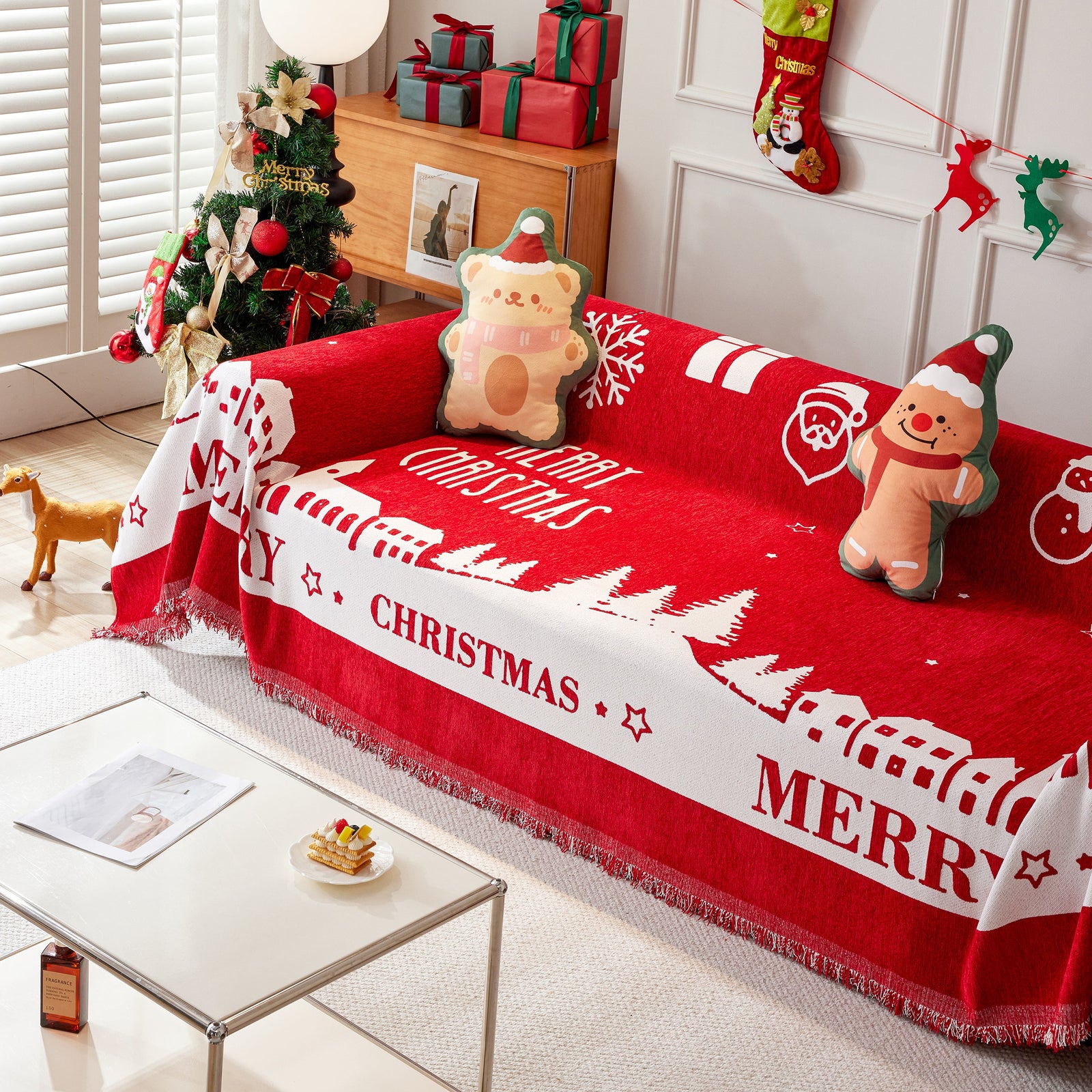 Cozy Chenille Couch Cover Blanket, Non Slip Sofa Cover, Furniture Covers for Pets