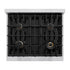 ZLINE 30"Classic Gas Range, Convection Gas Oven, DuraSnow® Stainless Steel, Matte Black CGRSZ-30-MB