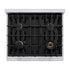 ZLINE 30" Classic Gas Range, Convection Gas Oven DuraSnow® Stainless Steel, Gold CGRSZ-30-G