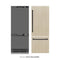 ZLINE 30" Panel Ready Built-In Bottom Freezer Refrigerator,Water Dispenser, Ice Maker,Graphite Gray, Matte Black GRBIVZ-30-MB
