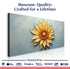 Golden Dandelion Minimalist Abstract Wall Art II
