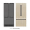 ZLINE 36" Panel Ready Built-In Bottom Freezer Refrigerator,Water Dispenser, Ice Maker,Graphite Gray, Matte Black GRBIVZ-36-MB