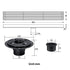 Oil Rubber Bronze Linear shower drain stainless steel material 24 inch with tile insert 2-in-1 cover with hair strainer and adjustment feet