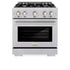 ZLINE 30" Select Dual Fuel Range Gas Cooktop Electric Convection Oven Stainless Steel Brass Burners HDR-BR-30