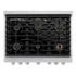 ZLINE 36"Gas Range, Convection Gas Oven , DuraSnow® Brass Burners, SGRS-BR-36