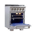 Kucht Professional 24" Gas Range Stainless Steel, True Simmer Burners, KFX2400X-S