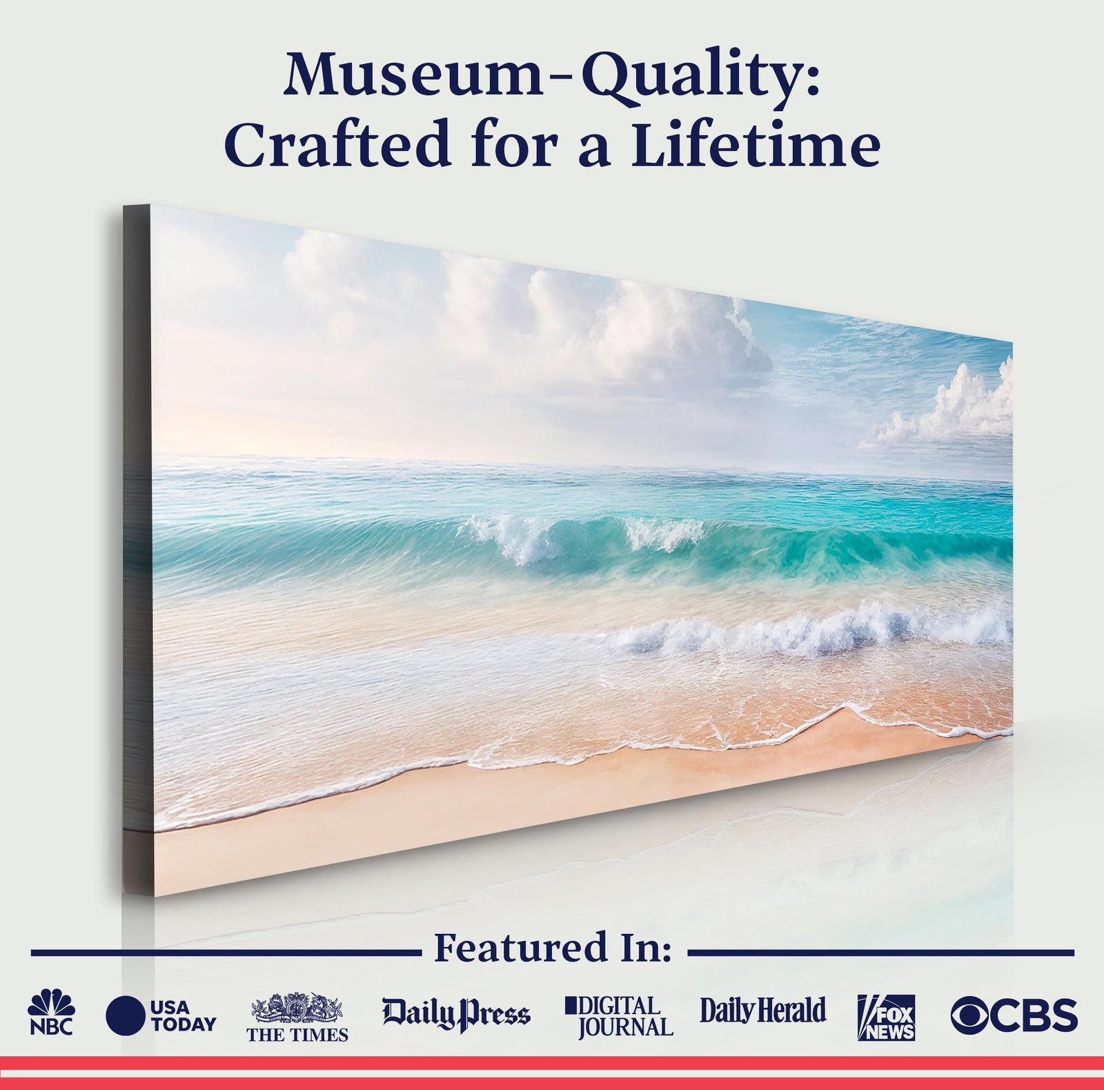 Serene Ocean Wave Coastal Wall Art XII