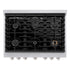 ZLINE 36"Paramount Dual Fuel Range DuraSnow® Black Matte SDRS-BLM-36