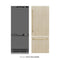 ZLINE 30" Panel Ready Built-In Bottom Freezer Refrigerator,Water Dispenser, Ice Maker,Graphite Gray, Champagne Bronze GRBIVZ-30-CB