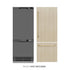 ZLINE 30" Panel Ready Built-In Bottom Freezer Refrigerator,Water Dispenser, Ice Maker,Graphite Gray, Champagne Bronze GRBIVZ-30-CB