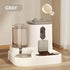 2 in 1 Automatic Pet Feeder with Water Dispenser Gravity Dog Cat Food Bowl