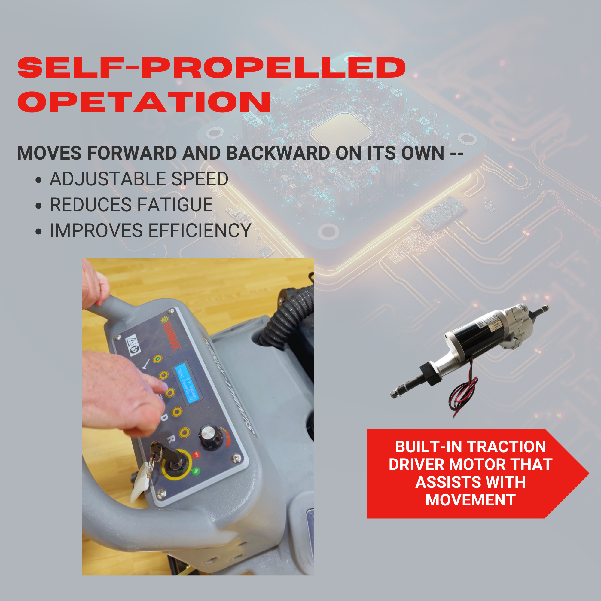 RT50DW 26" Dual Brushes Self-Propelled Floor Scrubber Dryer Machine