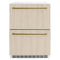 ZLINE 24" Touchstone 168 Can Outdoor-Rated Dual Refrigerator Drawer, Panel Ready Gold, RDSPOZ-24-G