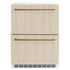 ZLINE 24" Touchstone 168 Can Outdoor-Rated Dual Refrigerator Drawer, Panel Ready Gold, RDSPOZ-24-G