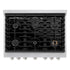 ZLINE 36"Paramount Dual Fuel Range DuraSnow® White Matte SDRS-WM-36