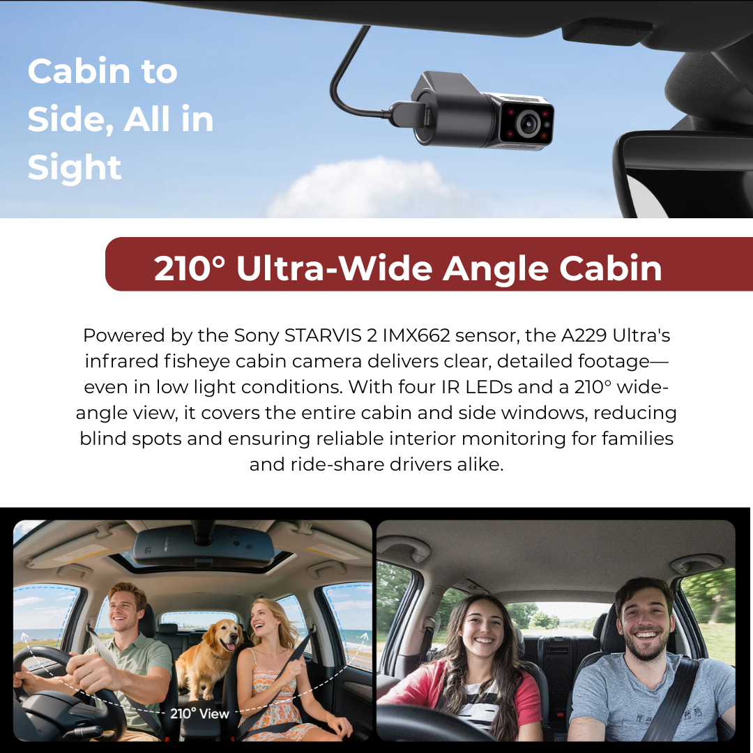 VIOFO A229 Ultra 4K+4K+1080p 3-Channel 30FPS UHD Dash Cam