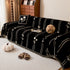 Chenille Jacquard Sofa Throw Cover with Tassel Soft Thick Couch Protector Blanket
