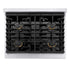 ZLINE 30"Gas Range, Convection Gas Oven, DuraSnow® White Matte, Champagne Bronze SGRSZ-WM-30-CB