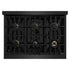ZLINE 36" Dual Fuel Range, Gas Cooktop, Electric Convection Oven Black Stainless Steel, Champagne Bronze CDRBZ-36-CB