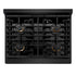 ZLINE 30"Paramount Dual Fuel Range Black Stainless Steel, Champagne Bronze SDRBZ-30-CB