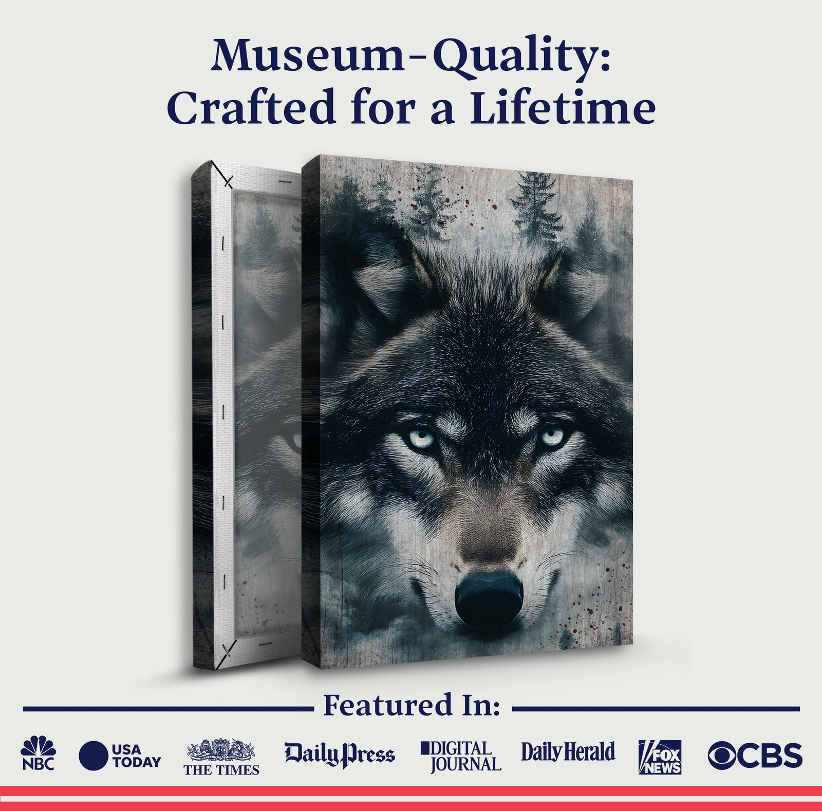 Wolf Double Exposure Wall Art III
