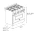 ZLINE 36" Bundle Range RA-BLM-36 &  Wall Range Hood KB-36, 2KP-RABLMRH36