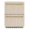ZLINE 24" Touchstone 168 Can Outdoor-Rated Dual Refrigerator Drawer, Panel Ready Champagne Bronze, RDSPOZ-24-CB