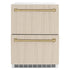 ZLINE 24" Touchstone 168 Can Outdoor-Rated Dual Refrigerator Drawer, Panel Ready Champagne Bronze, RDSPOZ-24-CB