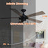 52" Windmill Modern DC Motor Downrod Mount Reversible Ceiling Fan with Lighting and Remote Control