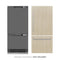 ZLINE 36" Panel Ready Built-In Bottom Freezer Refrigerator,Water Dispenser, Ice Maker,Graphite Gray GRBIT-36